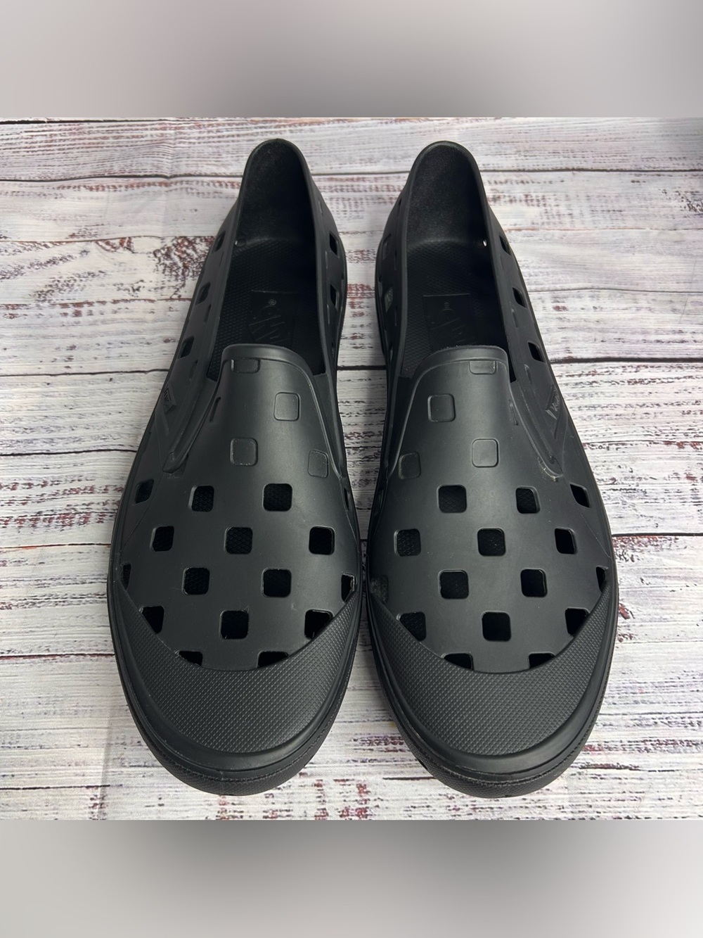 Vans Slip-On TRK Black Trek Rubber Shoes Men’s Size 12 - Picture 2 of 7